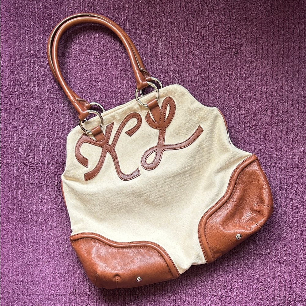 Kate Landry Tan and Brown Shoulder Bag